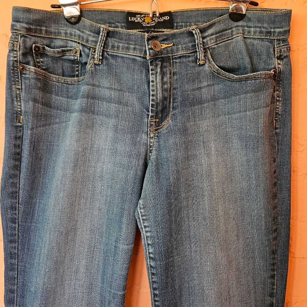 Lucky Brand Sweet N Low Jeans Women's 12 31 Low Rise Flare Boot Cut Denim Y2K - Picture 2 of 10